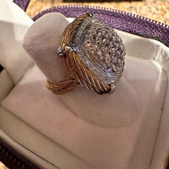 Charriol Steel and Gold Sapphire  Ring size 6 Beautiful Ring - Picture 6 of 9